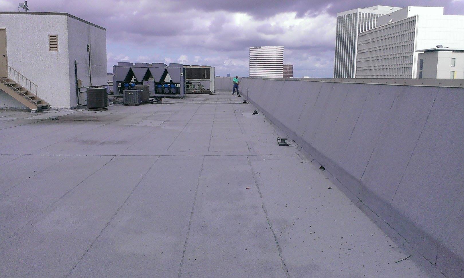 Commercial low-slope roof in Houston