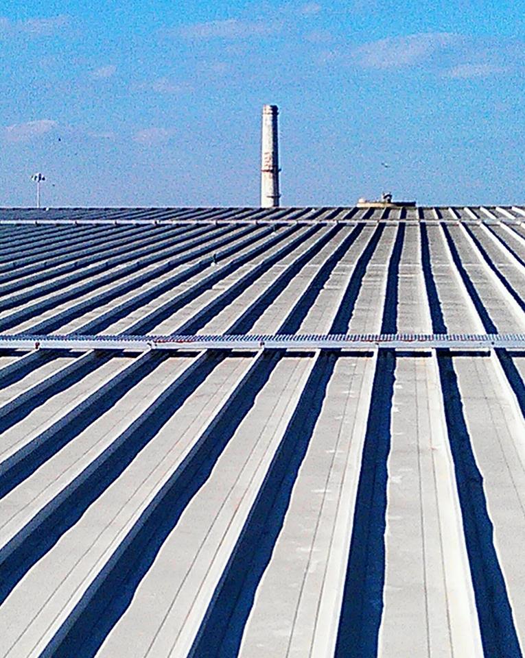 Industrial metal roof serviced by CRC