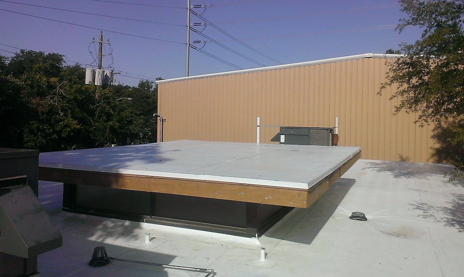 Equipment curb and membrane work by CRC