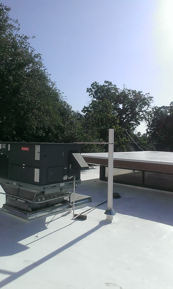 Industrial rooftop penetration by CRC