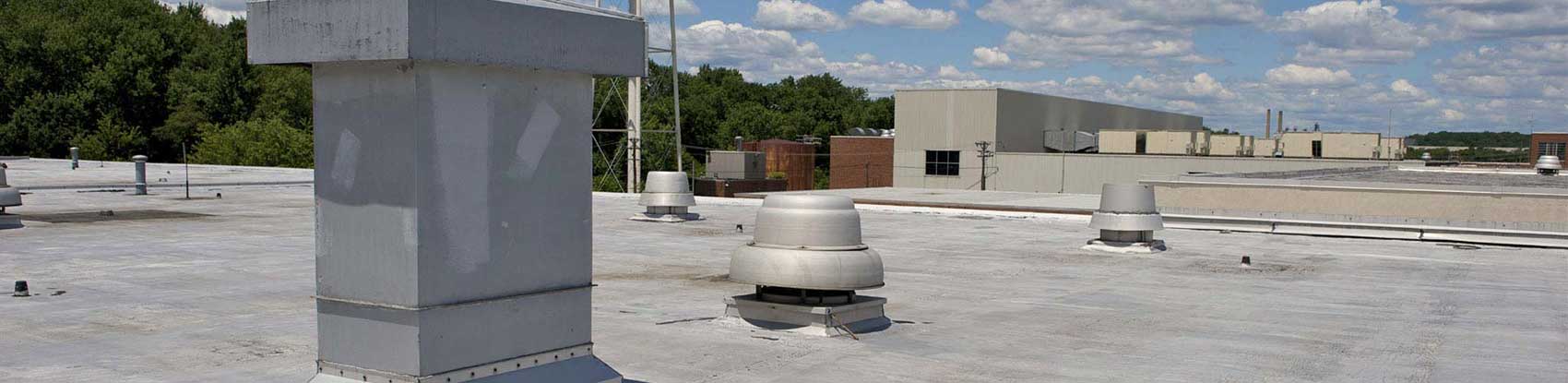 Commercial flat roof installed by CRC in Houston